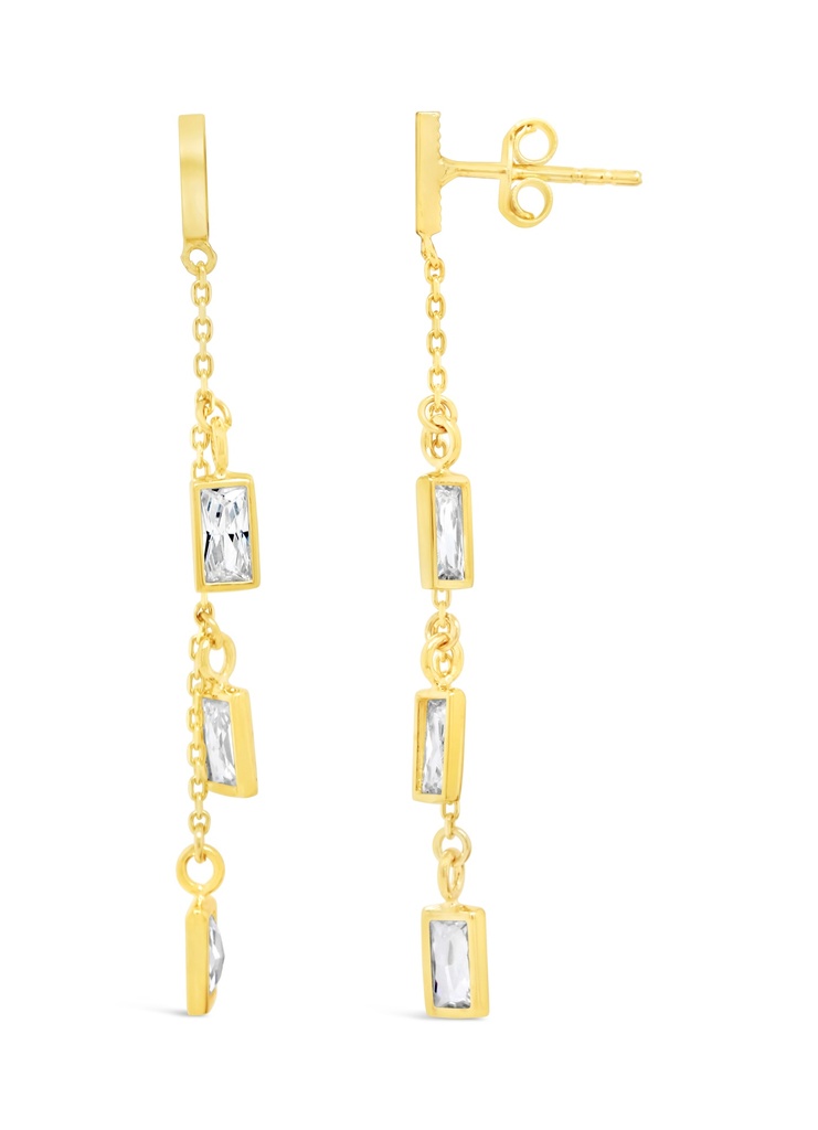 ### 9Y TRIPLE CZ DROP STUD