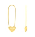 ## 9Y HEART SAFETY PIN STYLE EARRING