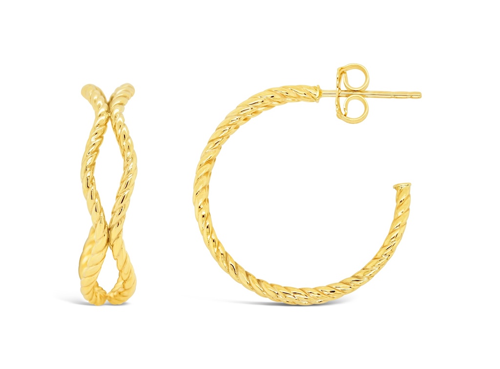 ## 9Y OPPOSITE WAVE TWIST WIRE STUD