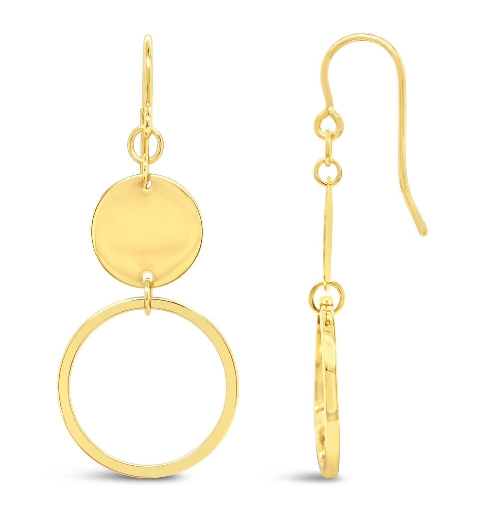### 9Y DOUBLE CIRCLE DROP EARRING
