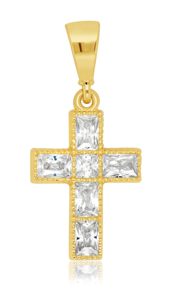 9Y CRISS CUT CZ SET CROSS