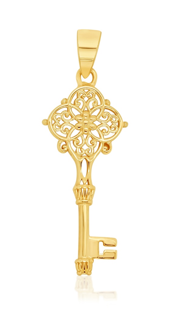 ### 9Y FILIGREE KEY PENDANT
