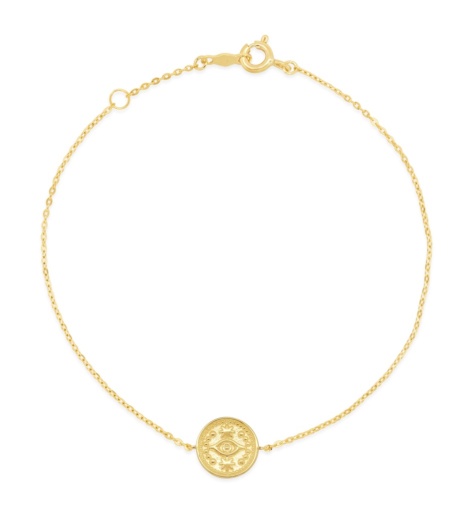## 9Y EVIL EYE MEDALLION BRACELET