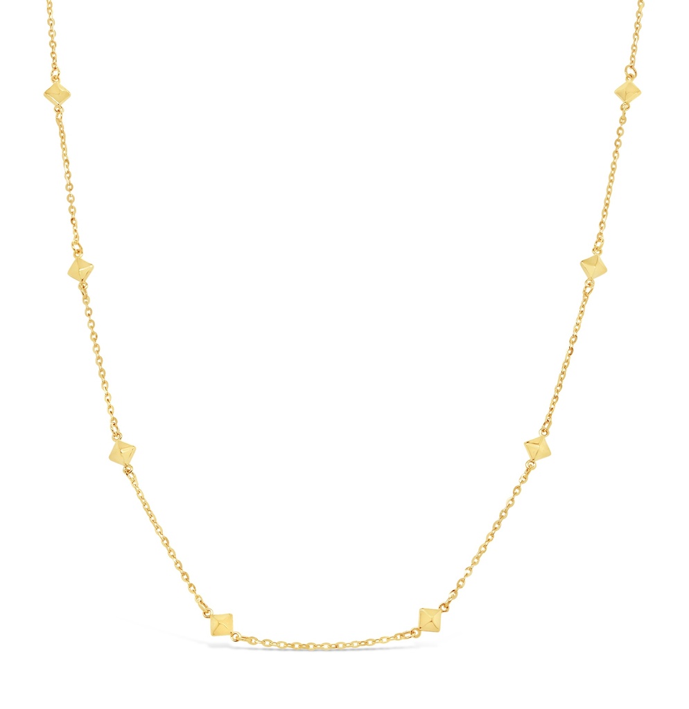 ## 9Y PYRAMID BEAD NECKLACE