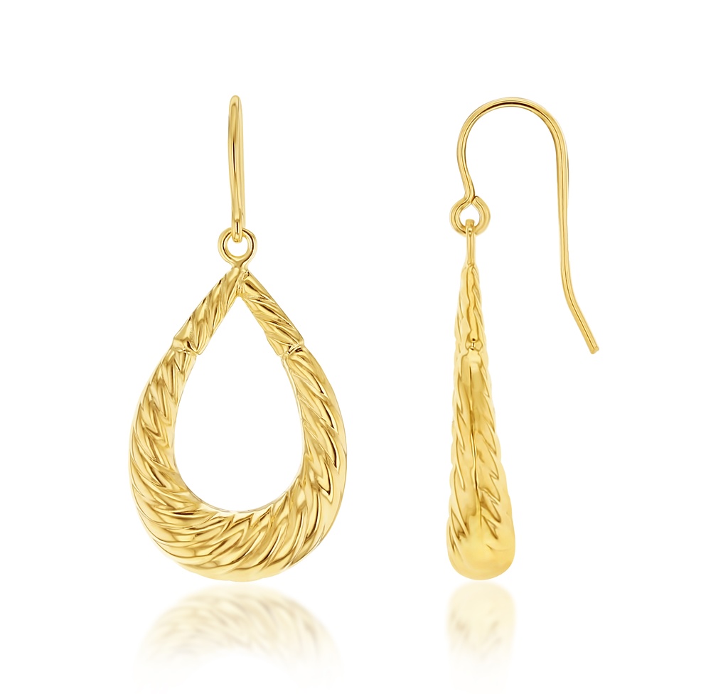 375/925 OPEN TWIST DROP EARRING