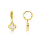 9Y HUGGIE WITH M.O.P. CLOVER DROP