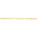 9CT SILVER FILLED PAPERCLIP SMALL 5+10 CHAIN