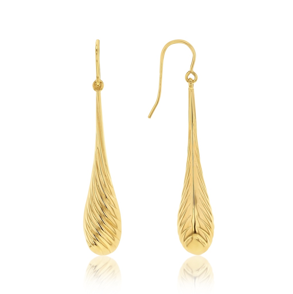 375/925 FANCY LONG TEARDROP EARRING