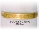 SOLID FLAT 12MM BANGLE ENGRAVED