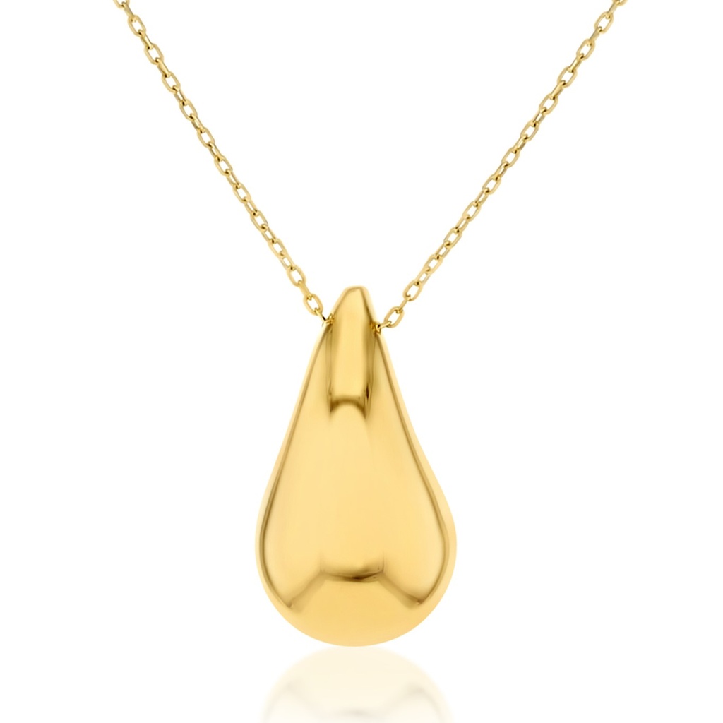 9Y LARGE TEARDROP SLIDING PENDANT ON CHAIN