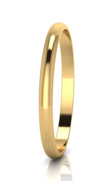 SOLID D SHAPE 7MM BANGLE