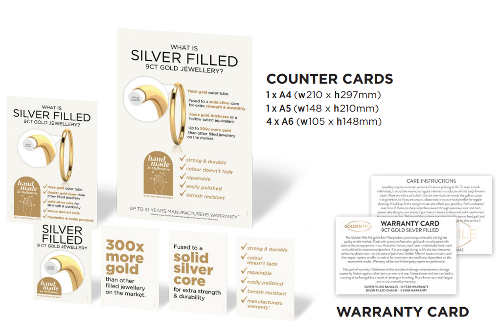 *9CT SILVER FILLED MARKETING PACK