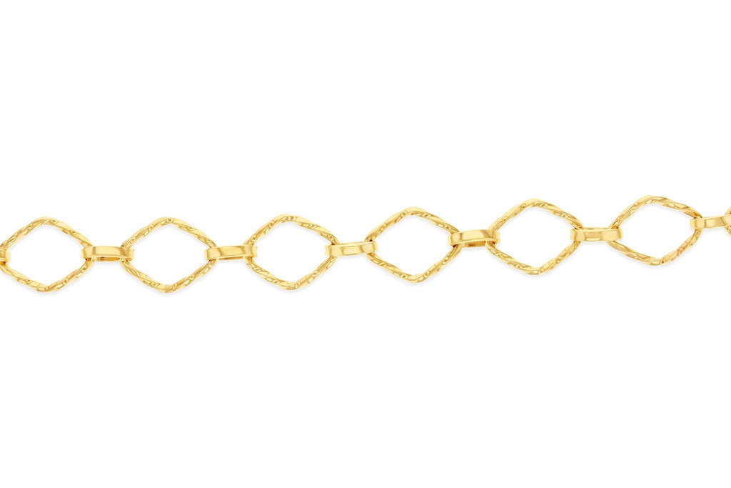 SOLID FANCY DIAM SHAPED LINK TWIST