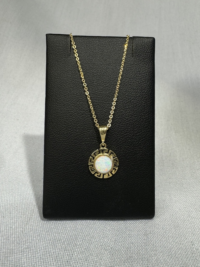 9Y COMPRESSED OPAL ROUND PENDANT - XX0005