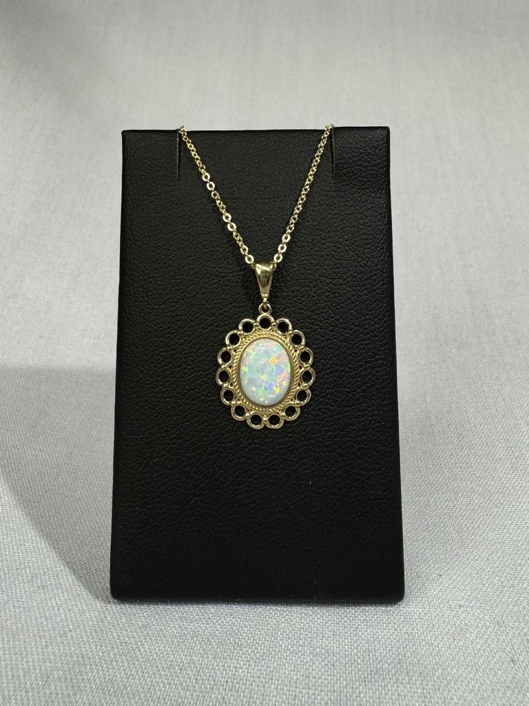 9Y COMPRESSED OPAL OVAL PENDANT - XX0013