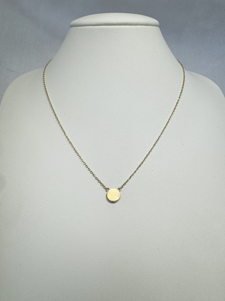 9Y 7MM FLAT DISC NECKLACE - XX0025