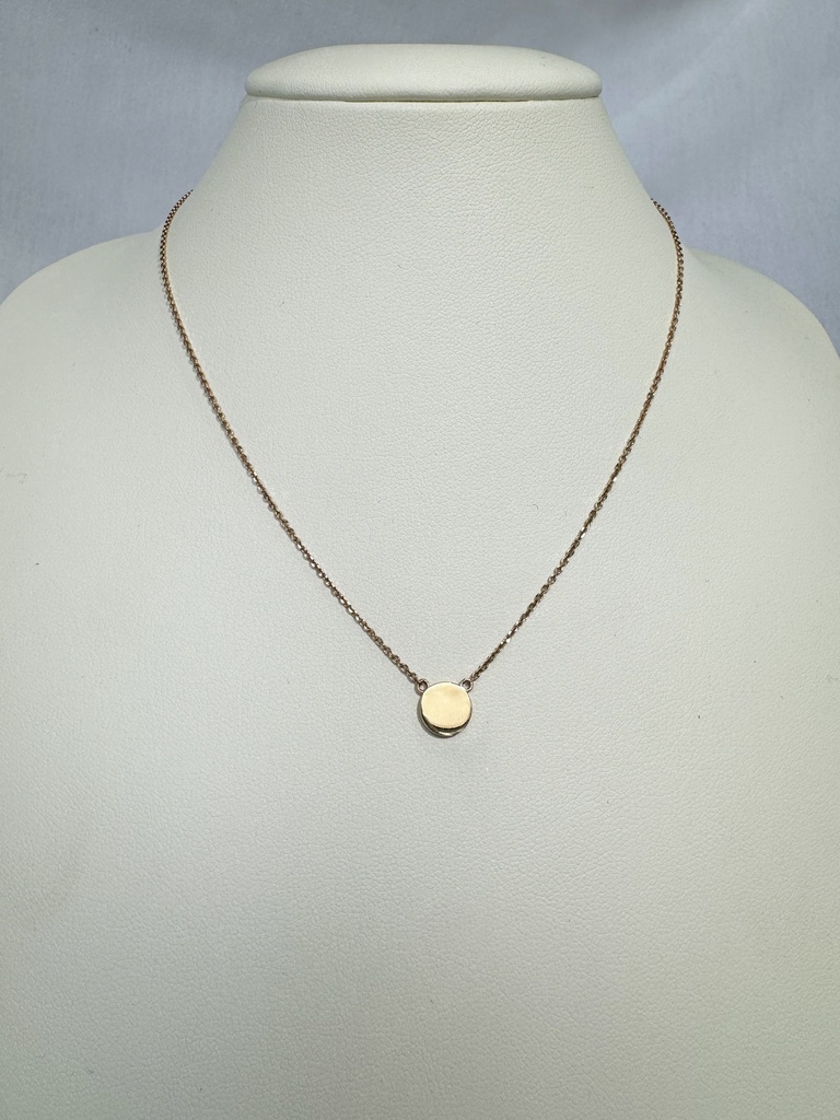 9R 7MM FLAT DISC NECKLACE - XX0027