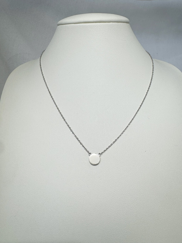 9W 7MM FLAT DISC NECKLACE - XX0028