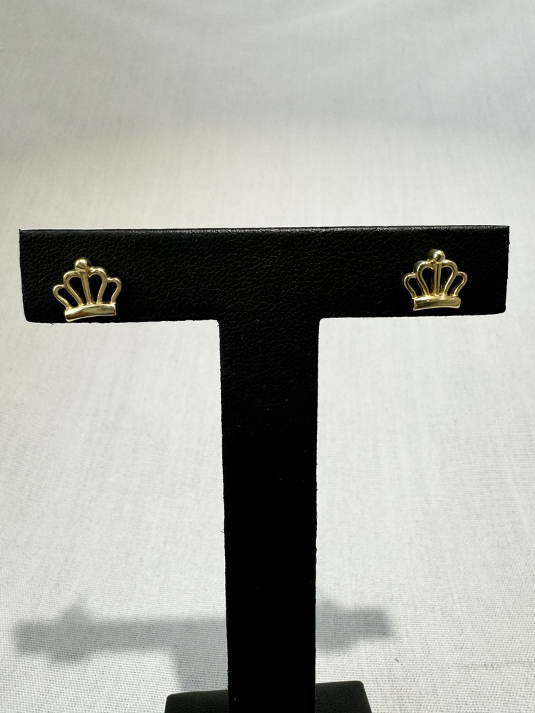 9Y CROWN STUD EARRING - XX0057