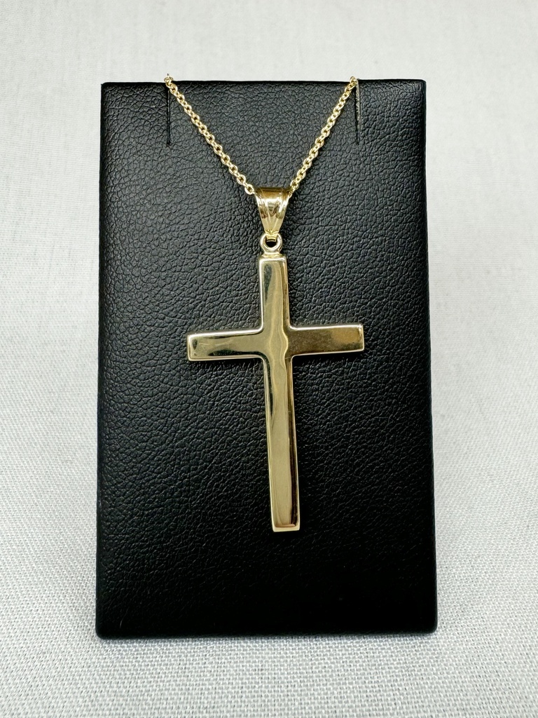 9Y PLAIN FLAT HOLLOW CROSS - XX0091