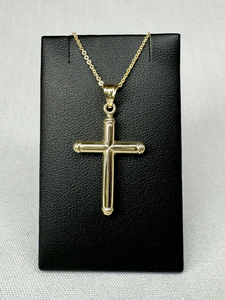 9Y PLAIN TUBE CROSS WITH RIDGED EDGES - XX0093