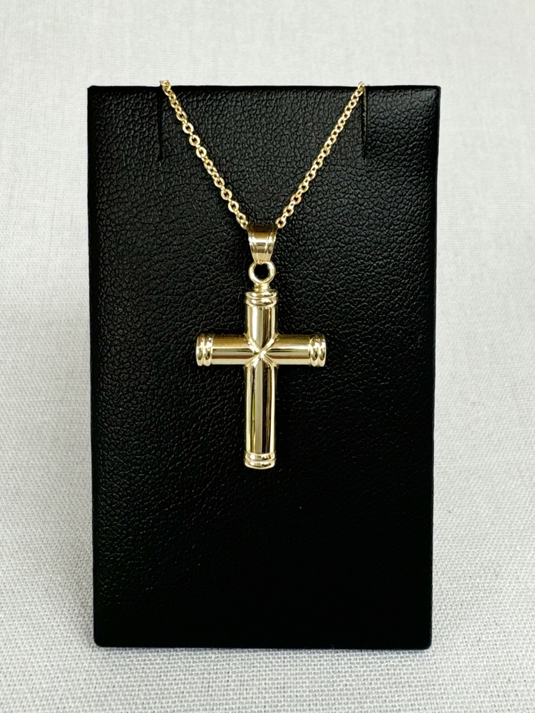 9Y PLAIN TUBE CROSS WITH RIDGED EDGES - XX0105