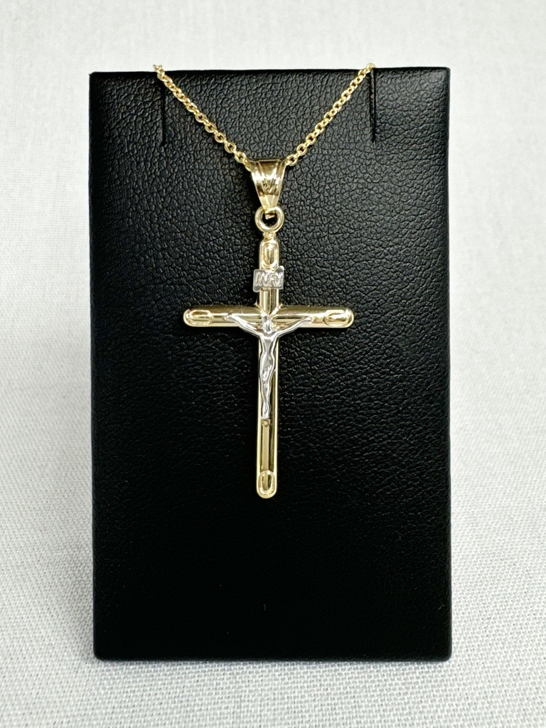 9YW CRUCIFIX ON PLAIN TUBE CROSS - X0112