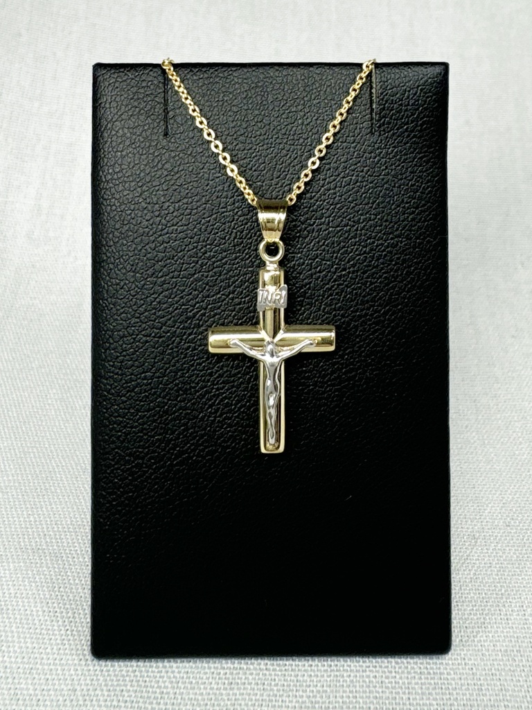 9YW CRUCIFIX ON DOMED TUBE CROSS - XX0114