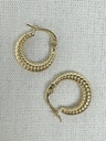 9Y STRIPED CRESCENT HOOP - XX00126