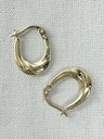 9Y LOOSE TWIST LOOK CRESCENT HOOP - XX0130