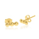 9Y DOTTED BAR STUD EARRING