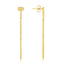 9Y DANGLING TRIPLE BAR STUD DROP