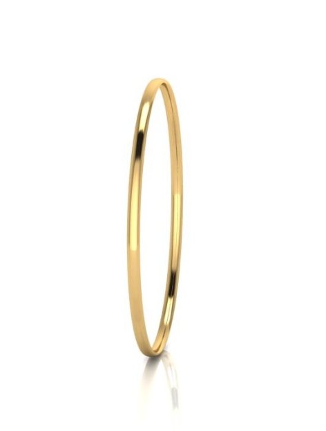 SOLID THICK OVAL WIRE 3MM BANGLE