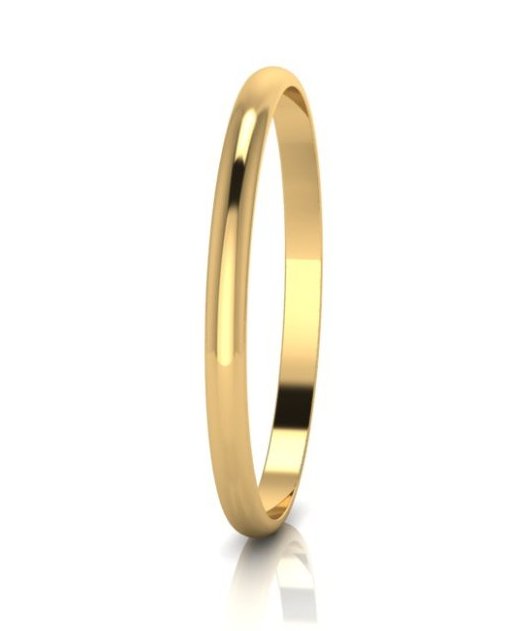 SOLID D SHAPE 6MM BANGLE