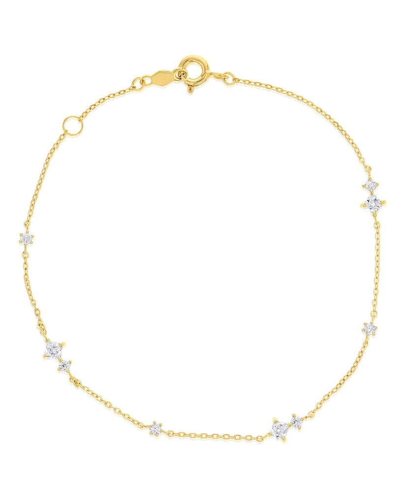 9Y MULTI CZ CONSTELLATION STYLE BRACELET