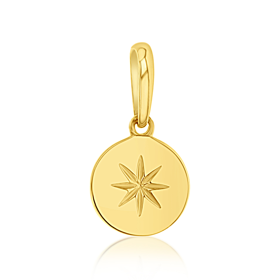 9Y 7MM CIRCLE WITH STAR ENGRAVING