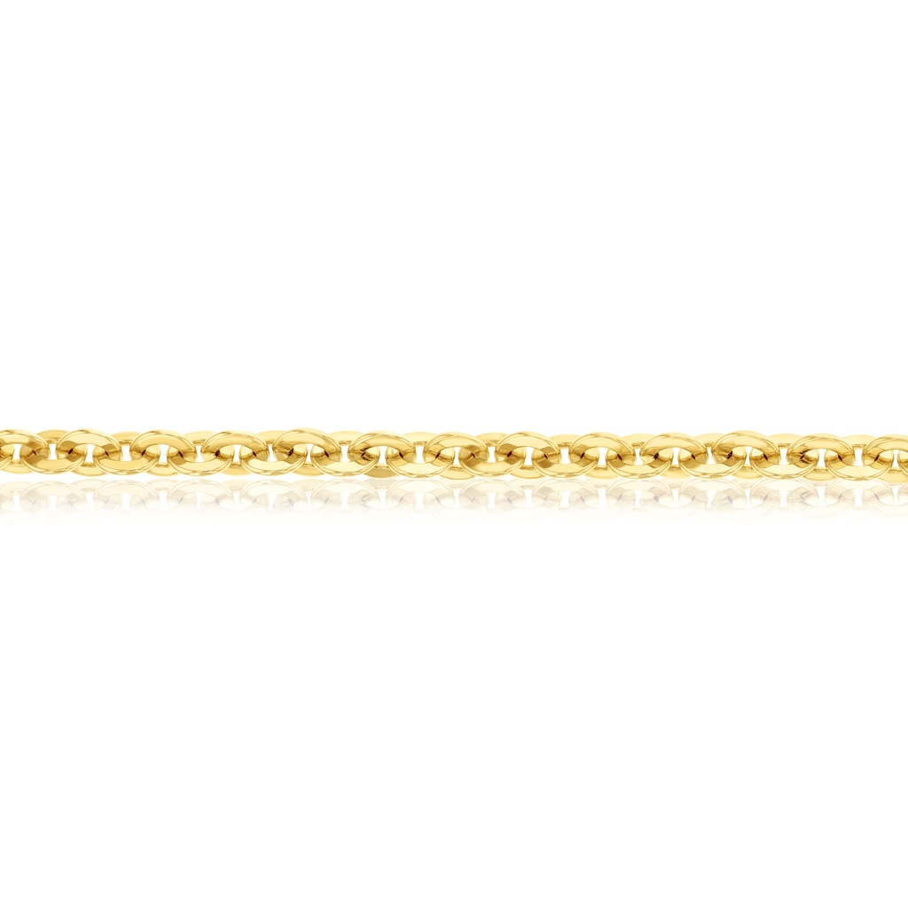 9CT SILVER FILLED HAMMERED ROUND CABLE 7.0MM