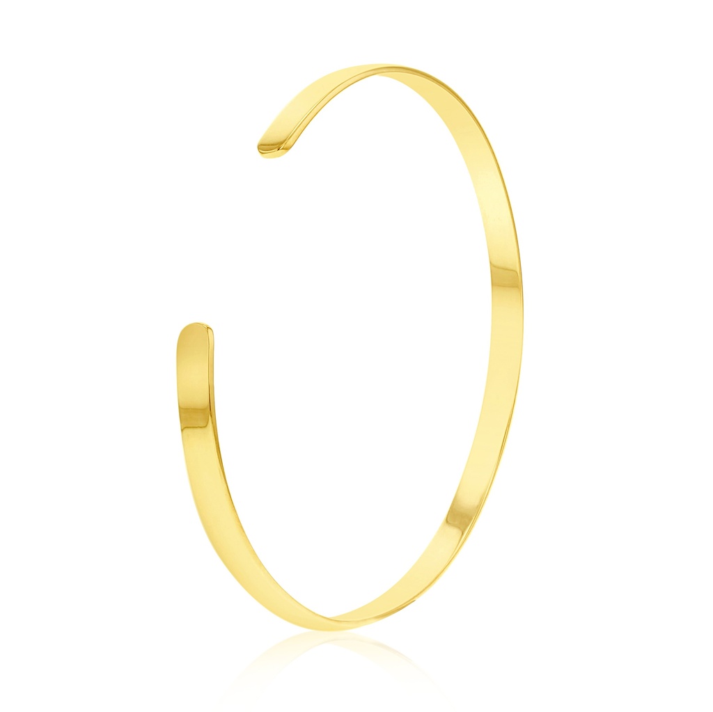 SOLID FLAT 4MM CUFF BANGLE