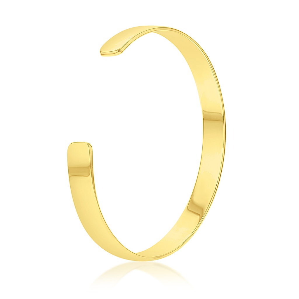 SOLID FLAT 8MM CUFF BANGLE