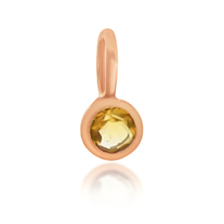 9R MINI CITRINE CHARM