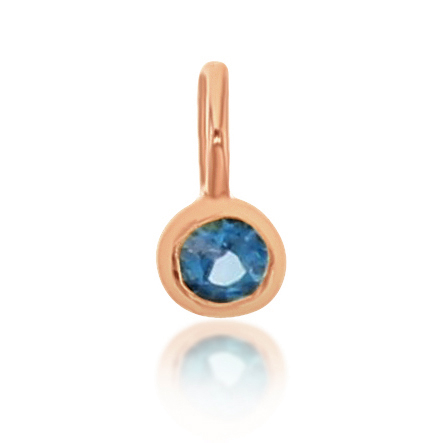 9R MINI LONDON BLUE TOPAZ CHARM