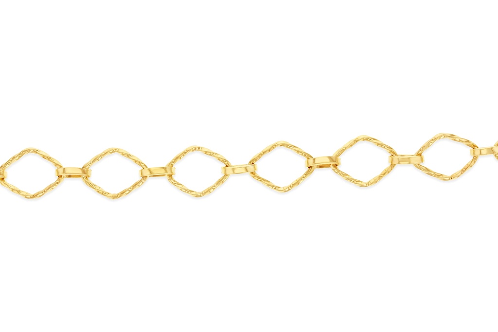 SOLID FANCY DIAM SHAPED LINK TWIST