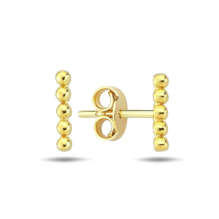 9Y 5 DOTTED BAR STUD EARRING