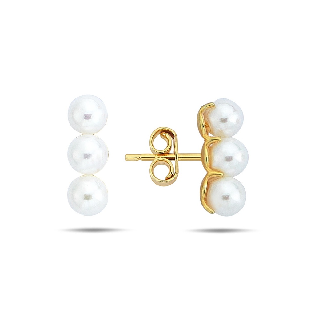 9Y 3 PEARL BAR STUD EARRING
