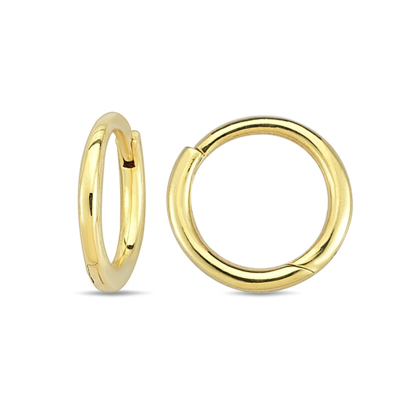 9Y SMALL PLAIN WIRE HUGGIE 8MM