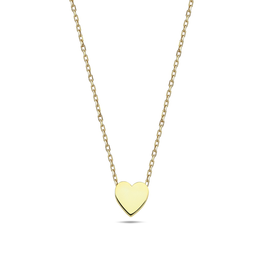 9Y 6MM SLIDING HEART PENDANT ON CHAIN