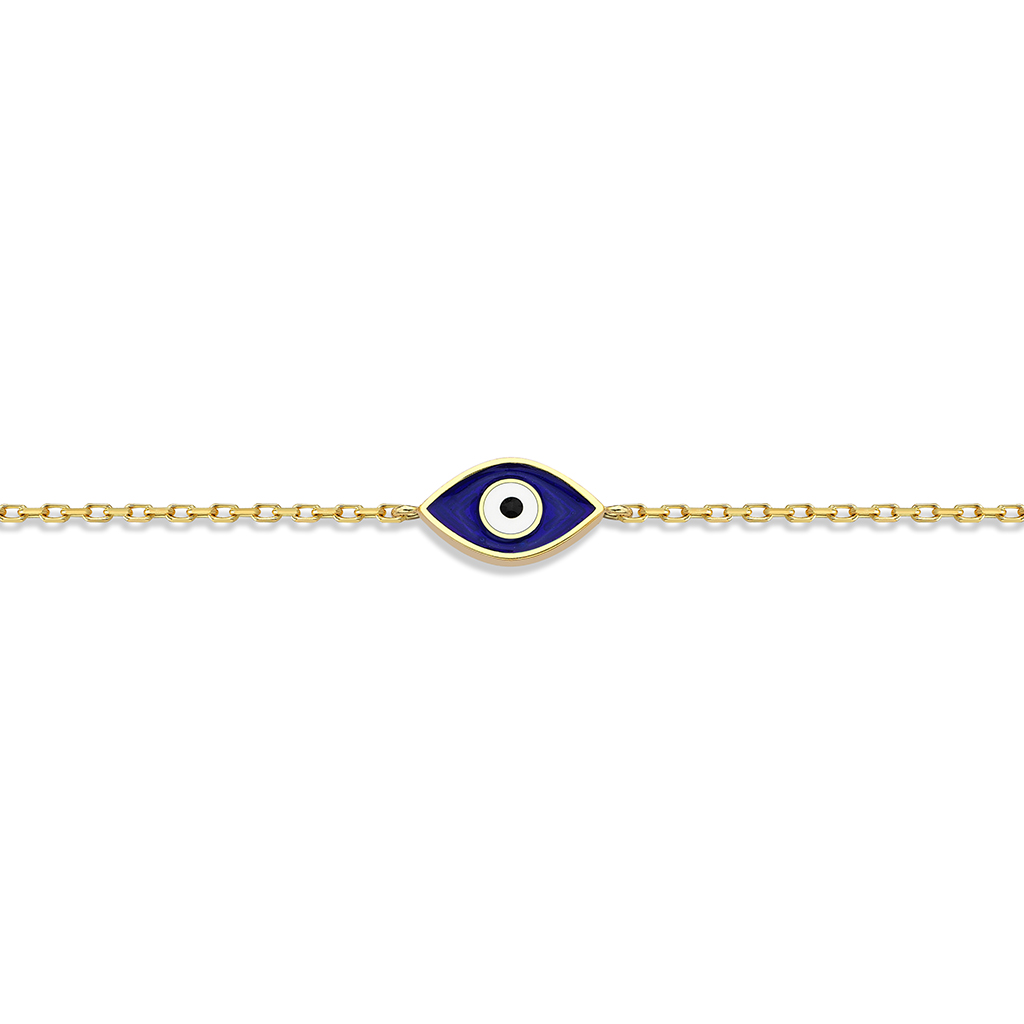 9Y ENAMEL EVIL EYE BRACELET
