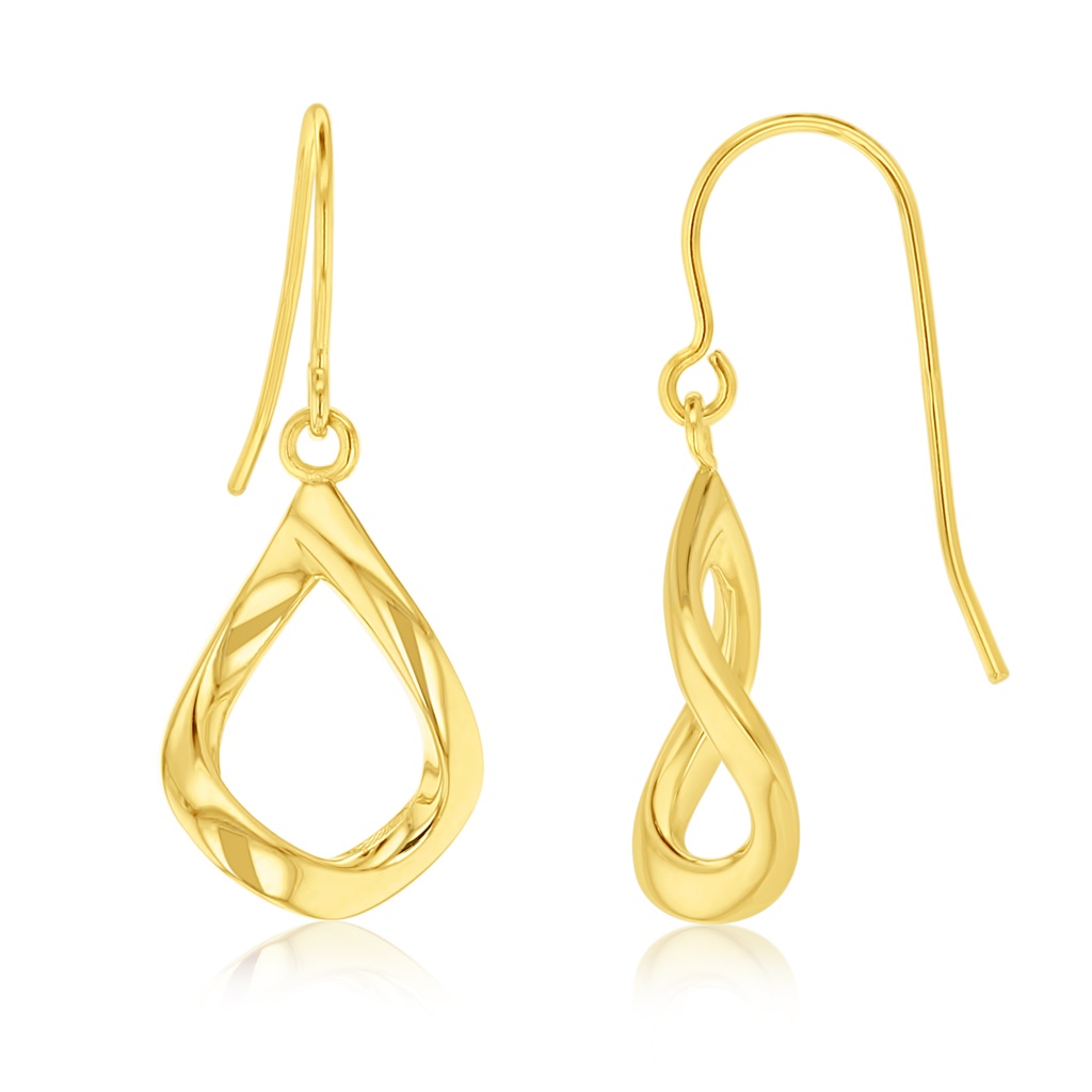 ## 9Y OPEN WAVEY DROP EARRING