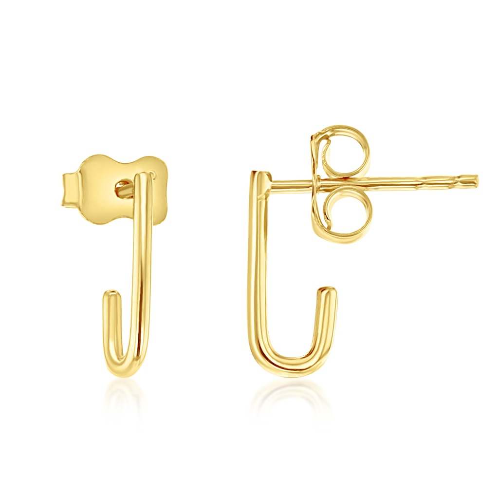 9Y PLAIN BAR WRAP STUD EARRING