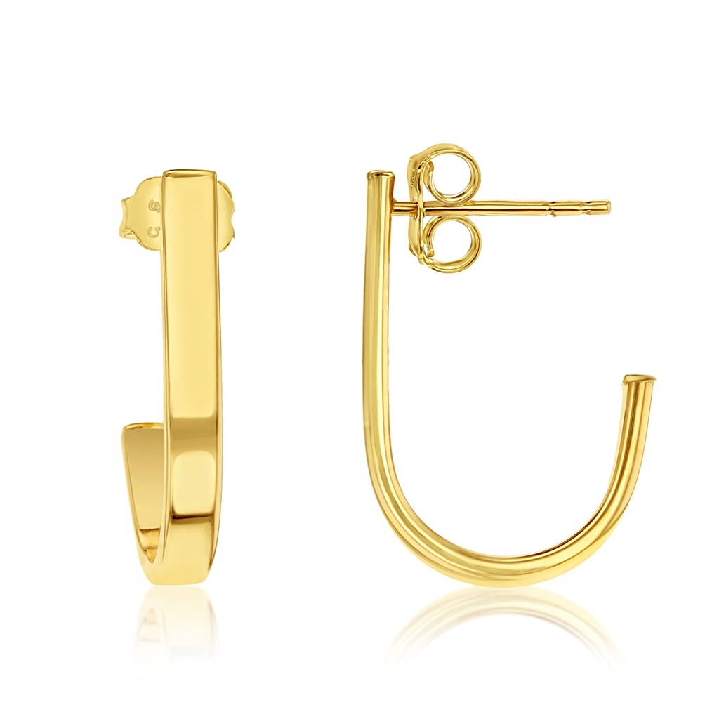 9Y FLAT BAR WRAP STUD EARRING